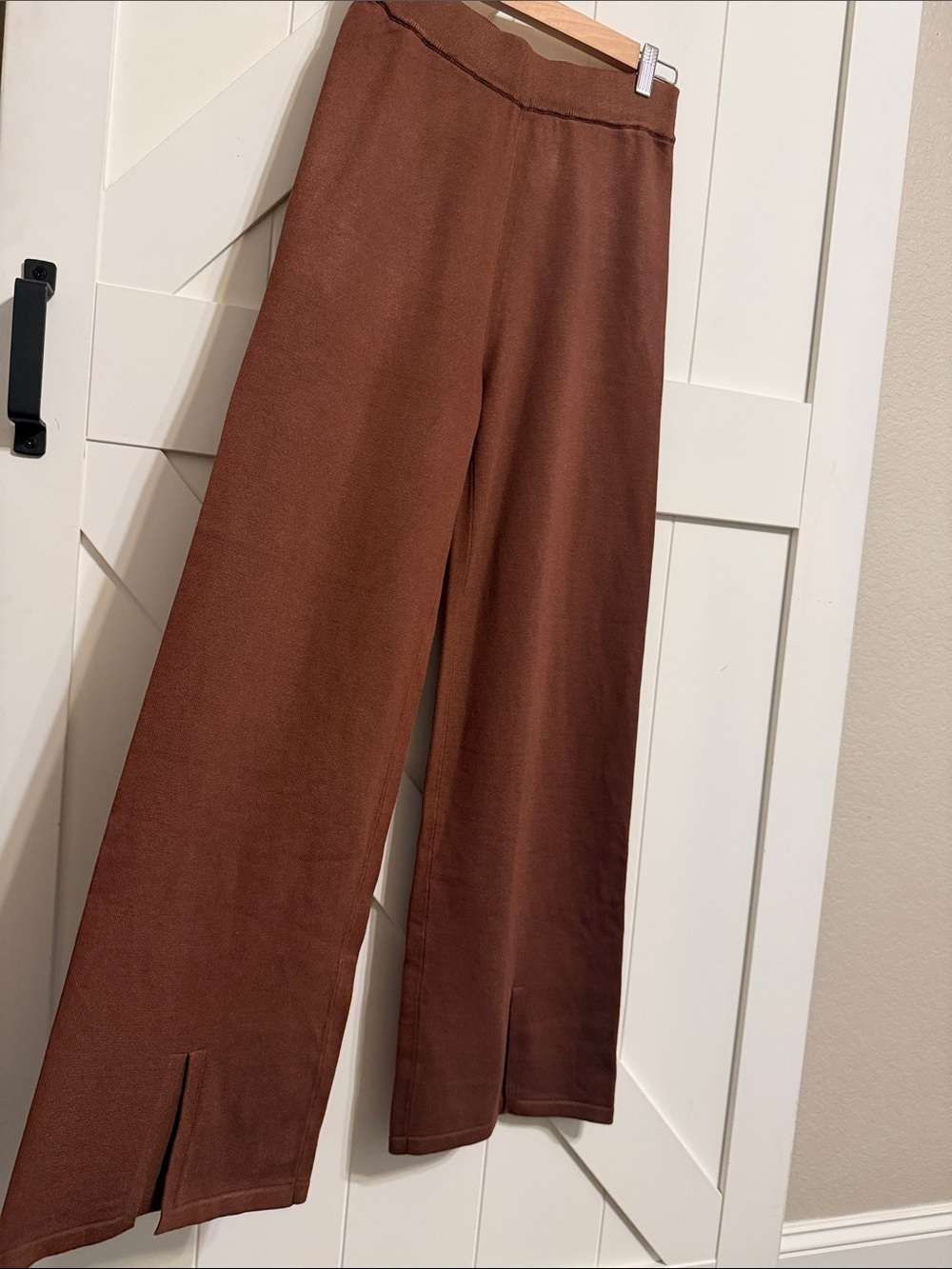 Commense Wide-Leg Pull-On Pants in Chocolate Brown Women’s Medium
